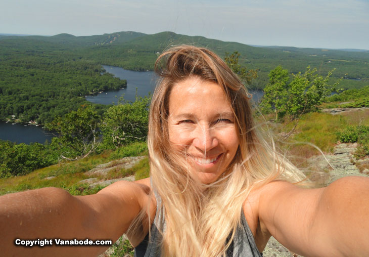 kelly on top at camden hills state park in Maine