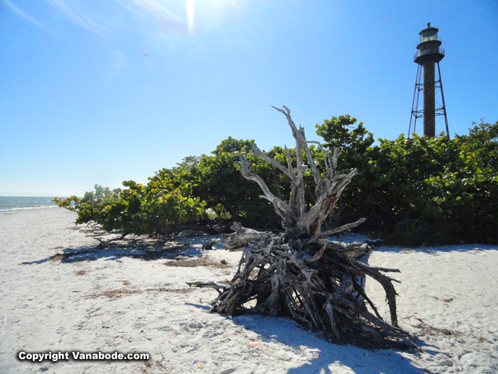 light house on beach in florida