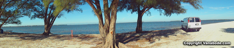 on the way to cape coral florida from fort myers on a long vanabode trip