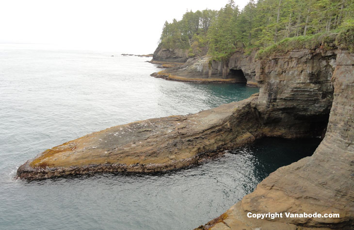 picture taken from observation deck in cape flattery washington