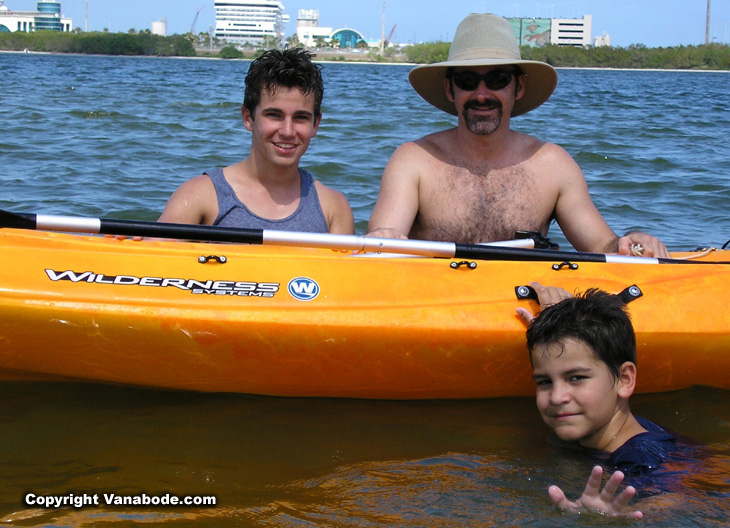 picture of kayak in indian river near port canaveral florida