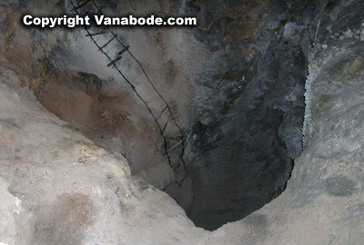 picture of ladder used to get into carlsbad cave many years ago