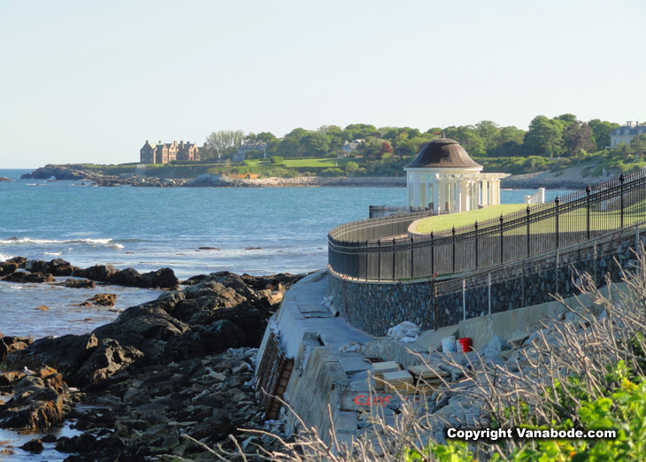 Cliff Walk Newport Rhode Island under construction