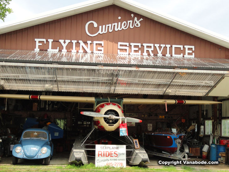 curriers flying service maine with barn