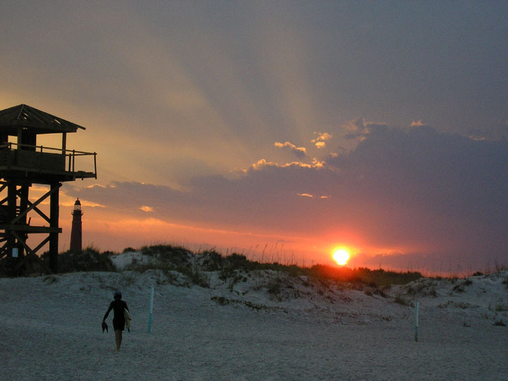 picture taken in daytona beach at sunset