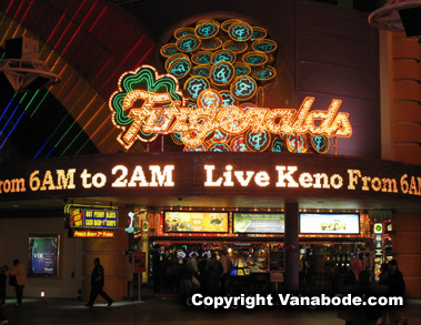 Fitzgerald Hotel Las Vegas NV photograph features live Keno from 6am to 2am everyday. 