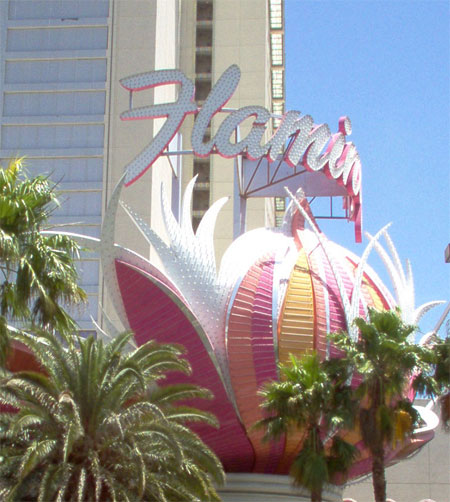 this picture shows Flamingo hotel signage picture in Las Vegas Nevada