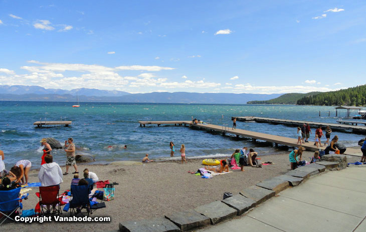 flathead lake in montana waterfront camping and pickniking