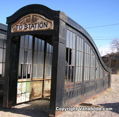 old train station canopy in goldfield nevada