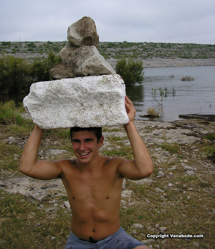 picture of josh at lake amistad texas