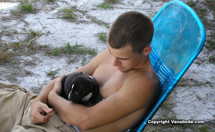 picture of josh and puppy