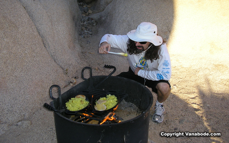 Joshua Tree campfire food picture