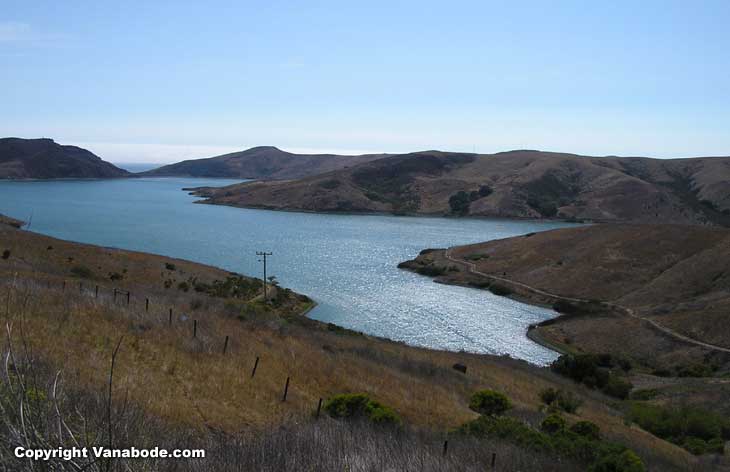picture shows lake that leads to nearby morro bay  california on the ocean