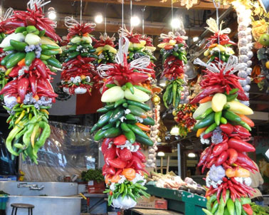 peppers hanging in seattle washington public market picture