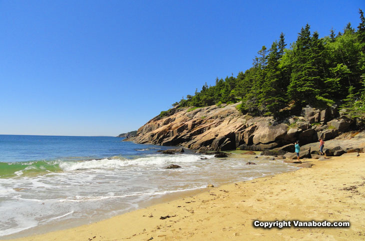 sandy beach in acadia national park