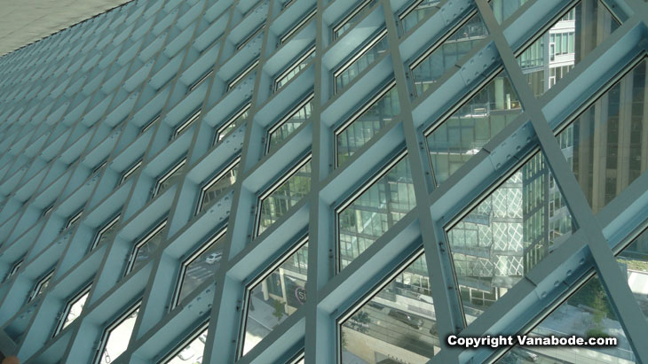 picture taken from top floor of library in seattle