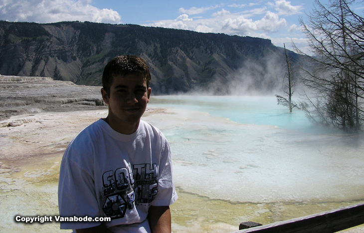 picture taken in mammoth springs yellowstone