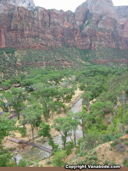 zion virgin river from emerald pools trail picture