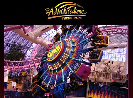 Circus Circus Adventuredome picture of ride named Chaos.