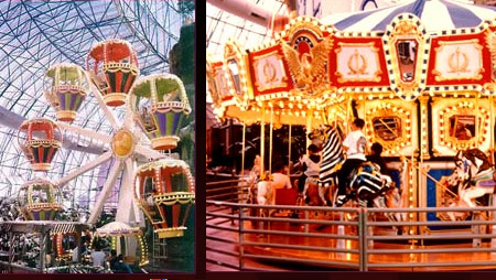Picture of Circus Circus Adventuredome kiddie rides.